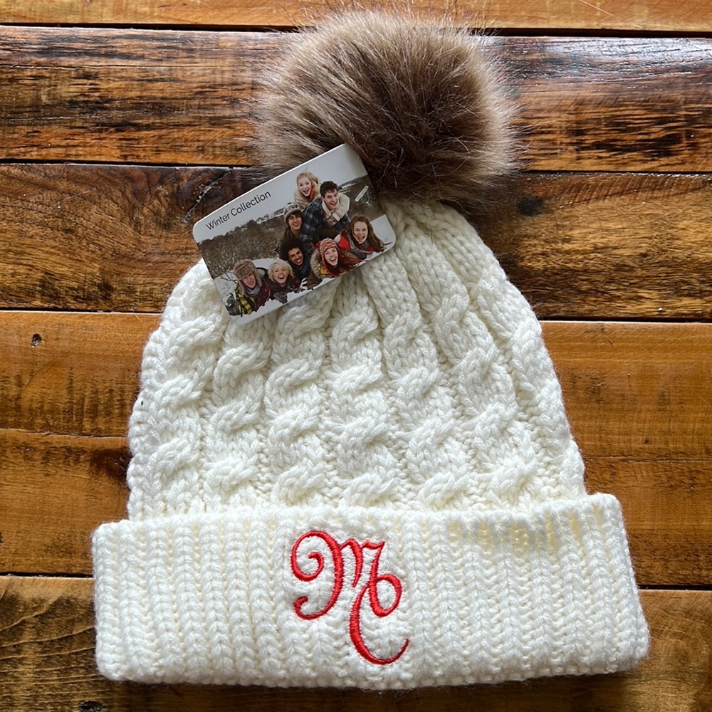 Pom Pom knitted winter hat